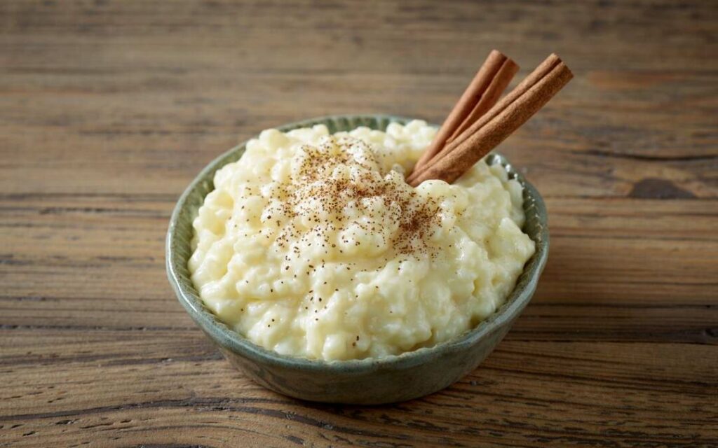 Arroz con leche, con arroz Carnaroli